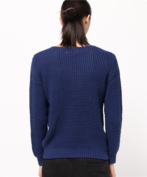 EDIFICE（エディフィス）の「◇5ゲージタッククルーネックニット（ニット/セーター・メンズ・ブルー/ホワイト系その他/キャメル・48/44/46）」の16枚目の写真