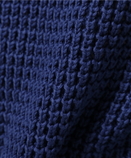 EDIFICE（エディフィス）の「◇5ゲージタッククルーネックニット（ニット/セーター・メンズ・ブルー/ホワイト系その他/キャメル・48/44/46）」の17枚目の写真