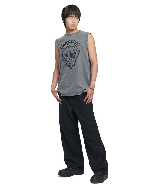 NOMANUAL（NOMANUAL）の「JOUST WASHED SLEEVELESS TEE - WASHED GRAY（Tシャツ/カットソー・レディース・その他・SMALL/MEDIUM/LARGE）」の4枚目の写真