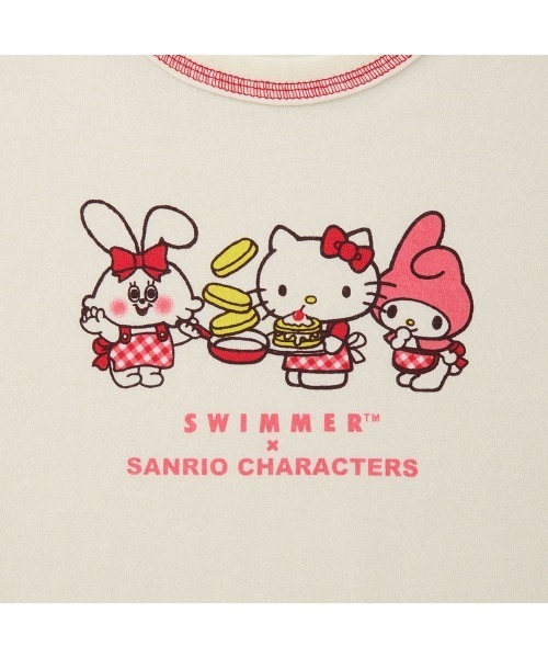 SWIMMER(SWIMMER)の「SWIMMER×サンリオキャラクターズ 配色ステッチプリント長袖Tシャツ(Tシャツ/カットソー・キッズ・杢グレー/アイボリー・80/90/100/110/120)」の5枚目の写真