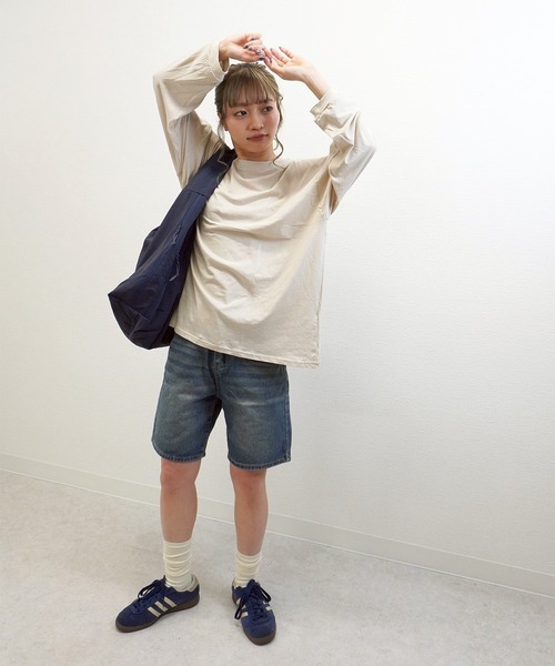 gossara(ゴサラ)の「【程よいオーバーサイズ】リラックススタイルBIGロンT(Tシャツ/カットソー・レディース・ブラック/ホワイト/ベージュ・FREE)」の10枚目の写真
