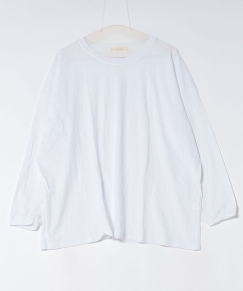 gossara(ゴサラ)の「【程よいオーバーサイズ】リラックススタイルBIGロンT(Tシャツ/カットソー・レディース・ブラック/ホワイト/ベージュ・FREE)」の18枚目の写真