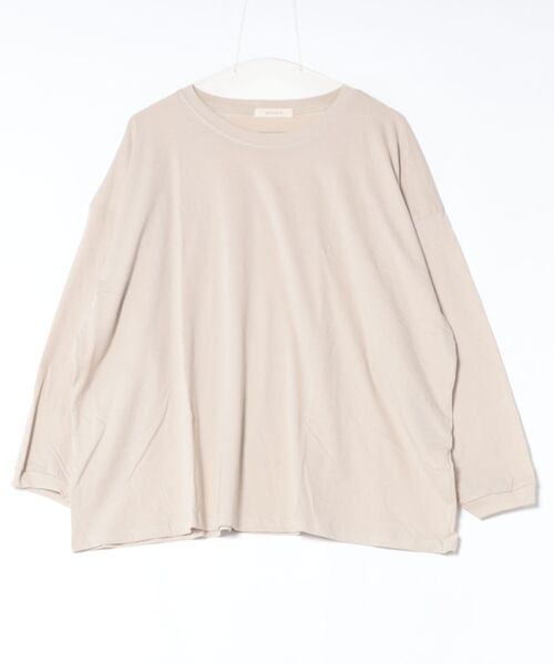 gossara(ゴサラ)の「【程よいオーバーサイズ】リラックススタイルBIGロンT(Tシャツ/カットソー・レディース・ブラック/ホワイト/ベージュ・FREE)」の19枚目の写真