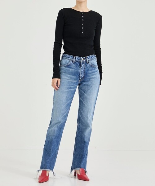 KEY TIMEZ(キータイムズ)の「【INSCRIRE/アンスクリア】002 Flare Denim(デニムパンツ・レディース・ブラック・30inch/29inch)」の2枚目の写真