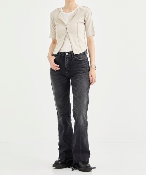 KEY TIMEZ(キータイムズ)の「【INSCRIRE/アンスクリア】002 Flare Denim(デニムパンツ・レディース・ブラック・30inch/29inch)」の13枚目の写真