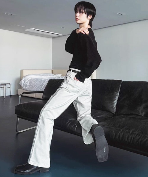NOWLE(ノウル)の「【NOWLE】Vネック リブテクスチャー ロングスリーブ Tシャツ カットソー(Tシャツ/カットソー・メンズ・ブラウン/ブラック・X-LARGE/LARGE/MEDIUM)」の10枚目の写真