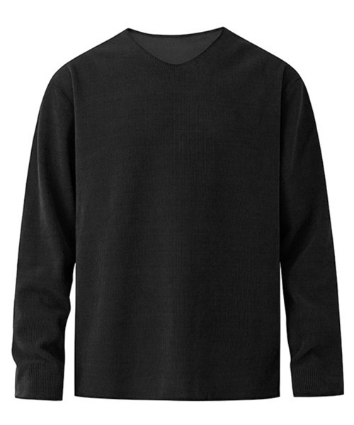 NOWLE(ノウル)の「【NOWLE】Vネック リブテクスチャー ロングスリーブ Tシャツ カットソー(Tシャツ/カットソー・メンズ・ブラウン/ブラック・X-LARGE/LARGE/MEDIUM)」の18枚目の写真