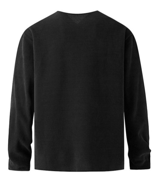 NOWLE(ノウル)の「【NOWLE】Vネック リブテクスチャー ロングスリーブ Tシャツ カットソー(Tシャツ/カットソー・メンズ・ブラウン/ブラック・X-LARGE/LARGE/MEDIUM)」の19枚目の写真