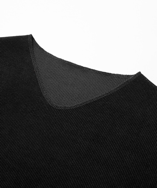 NOWLE(ノウル)の「【NOWLE】Vネック リブテクスチャー ロングスリーブ Tシャツ カットソー(Tシャツ/カットソー・メンズ・ブラウン/ブラック・X-LARGE/LARGE/MEDIUM)」の20枚目の写真
