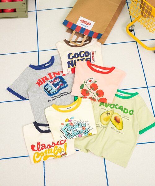 BREEZE(ブリーズ)の「BREEZEMART モチーフ半袖Tシャツ(Tシャツ/カットソー・キッズ・グリーン/レッド/グレー/アイボリー/キナリ/イエロー・80/90/100/110/120/130/140)」の11枚目の写真