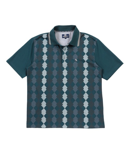 TETE(テット)の「【TETE SELECTION】前身ダイヤプリントポロシャツ/アーガイル柄 レトロ きれいめ 大人 サーフ(ポロシャツ・メンズ・ホワイト/グリーン/ネイビー・LARGE/MEDIUM/X-LARGE)」の15枚目の写真