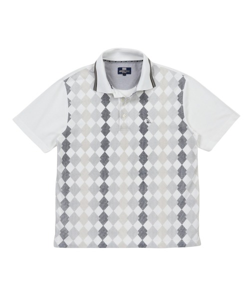 TETE(テット)の「【TETE SELECTION】前身ダイヤプリントポロシャツ/アーガイル柄 レトロ きれいめ 大人 サーフ(ポロシャツ・メンズ・ホワイト/グリーン/ネイビー・LARGE/MEDIUM/X-LARGE)」の10枚目の写真