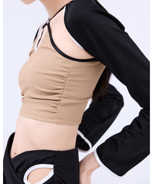 THINGS THAT MATTER(シングス ザット マター)の「BOLERO & CAMI SWIM SET / ボレロ & キャミ スイム セット(水着・レディース・ブラック/ボルドー/ベージュ・2/1)」の8枚目の写真