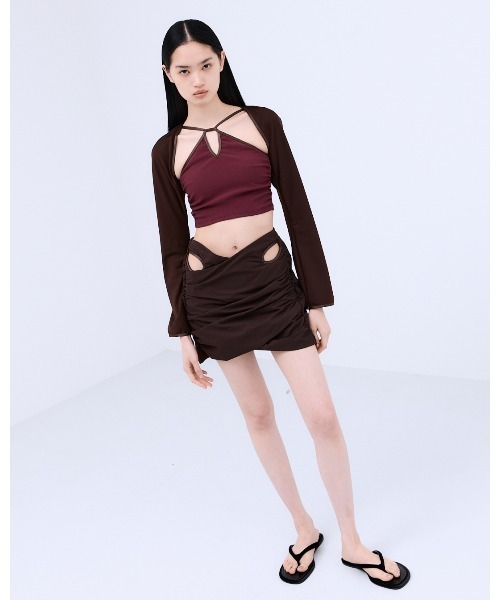 THINGS THAT MATTER(シングス ザット マター)の「BOLERO & CAMI SWIM SET / ボレロ & キャミ スイム セット(水着・レディース・ブラック/ボルドー/ベージュ・2/1)」の15枚目の写真