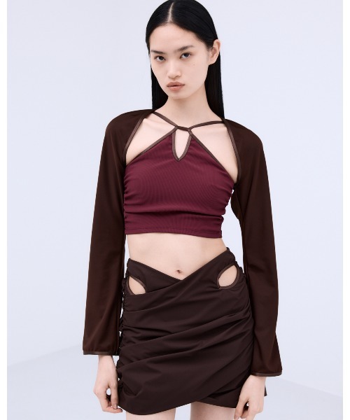 THINGS THAT MATTER(シングス ザット マター)の「BOLERO & CAMI SWIM SET / ボレロ & キャミ スイム セット(水着・レディース・ブラック/ボルドー/ベージュ・2/1)」の13枚目の写真