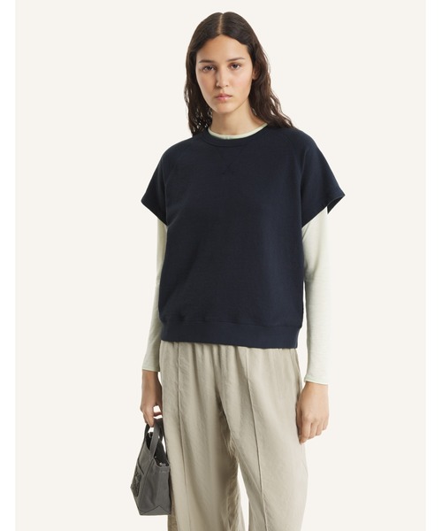 Maison Kitsune(メゾンキツネ)の「TEXTURED TEE-SHIRT(Tシャツ/カットソー・レディース・アイボリー/ネイビー・M/S/XS/L)」の14枚目の写真