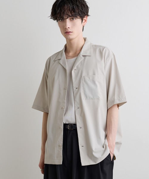 ASTRONOMY(アストロノミー)の「Buyer's Select/ポリエステル半袖オーバーシャツ(シャツ/ブラウス・メンズ・ブラック/ブルー/チャコール/ホワイト・L/M/XL)」の6枚目の写真