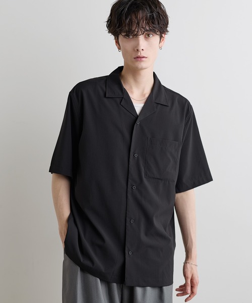ASTRONOMY(アストロノミー)の「Buyer's Select/ポリエステル半袖オーバーシャツ(シャツ/ブラウス・メンズ・ブラック/ブルー/チャコール/ホワイト・L/M/XL)」の12枚目の写真