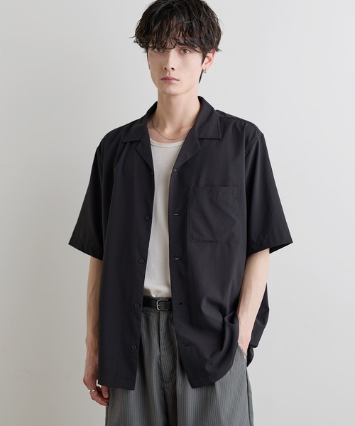 ASTRONOMY(アストロノミー)の「Buyer's Select/ポリエステル半袖オーバーシャツ(シャツ/ブラウス・メンズ・ブラック/ブルー/チャコール/ホワイト・L/M/XL)」の13枚目の写真