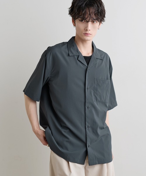 ASTRONOMY(アストロノミー)の「Buyer's Select/ポリエステル半袖オーバーシャツ(シャツ/ブラウス・メンズ・ブラック/ブルー/チャコール/ホワイト・L/M/XL)」の18枚目の写真