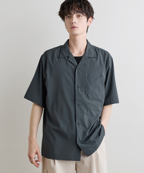 ASTRONOMY(アストロノミー)の「Buyer's Select/ポリエステル半袖オーバーシャツ(シャツ/ブラウス・メンズ・ブラック/ブルー/チャコール/ホワイト・L/M/XL)」の19枚目の写真