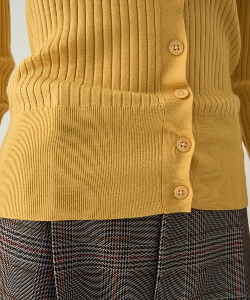 DESIGNWORKS(デザインワークス)の「ウールリブポロカーディガン(カーディガン/ボレロ・レディース・ピンク・38)」の18枚目の写真