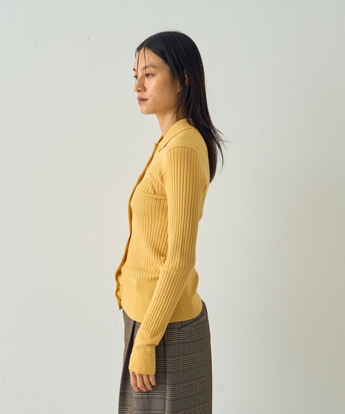 DESIGNWORKS(デザインワークス)の「ウールリブポロカーディガン(カーディガン/ボレロ・レディース・ピンク・38)」の20枚目の写真