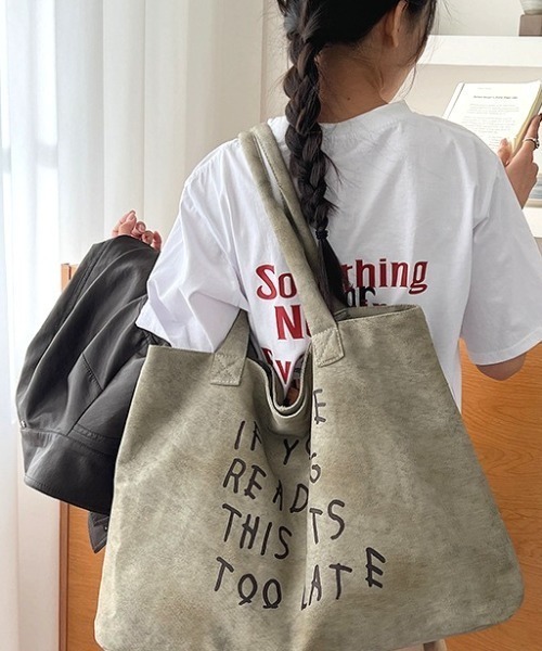 Vipoa(ヴィポア)の「Logo print tote bag(トートバッグ・レディース・グレー/カモフラージュ・FREE)」の8枚目の写真