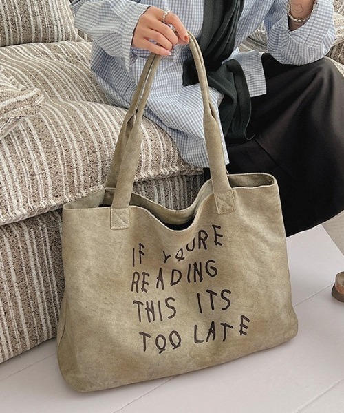 Vipoa(ヴィポア)の「Logo print tote bag(トートバッグ・レディース・グレー/カモフラージュ・FREE)」の9枚目の写真