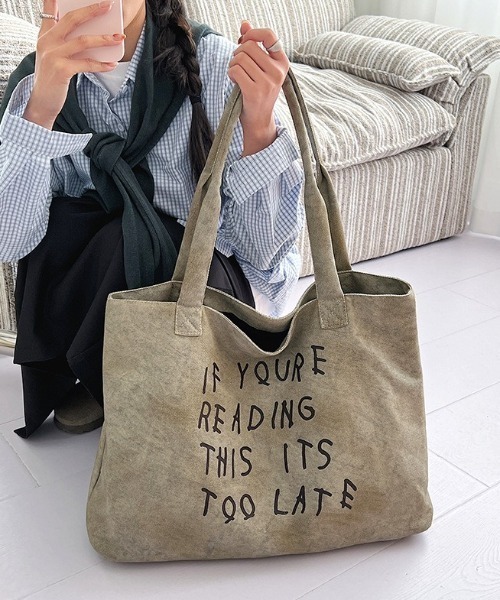 Vipoa(ヴィポア)の「Logo print tote bag(トートバッグ・レディース・グレー/カモフラージュ・FREE)」の11枚目の写真