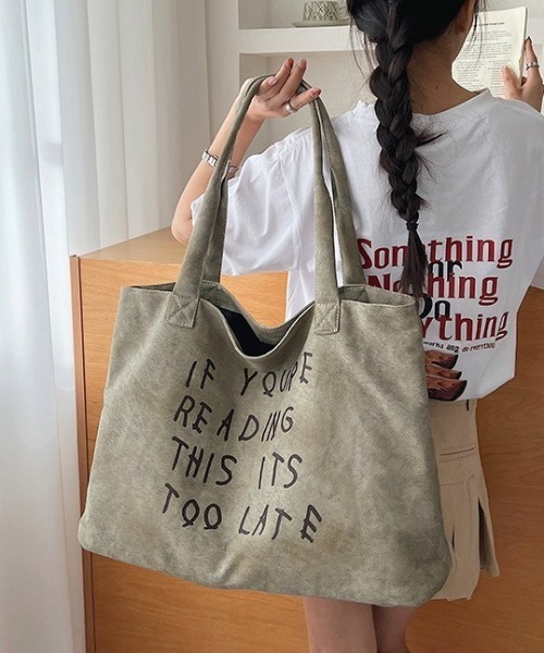 Vipoa(ヴィポア)の「Logo print tote bag(トートバッグ・レディース・グレー/カモフラージュ・FREE)」の6枚目の写真