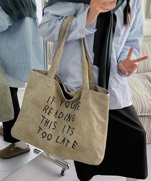 Vipoa(ヴィポア)の「Logo print tote bag(トートバッグ・レディース・グレー/カモフラージュ・FREE)」の13枚目の写真