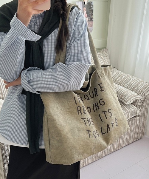 Vipoa(ヴィポア)の「Logo print tote bag(トートバッグ・レディース・グレー/カモフラージュ・FREE)」の14枚目の写真