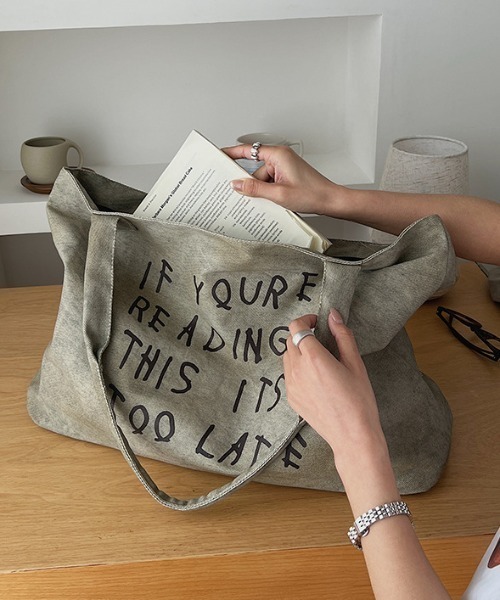 Vipoa(ヴィポア)の「Logo print tote bag(トートバッグ・レディース・グレー/カモフラージュ・FREE)」の15枚目の写真