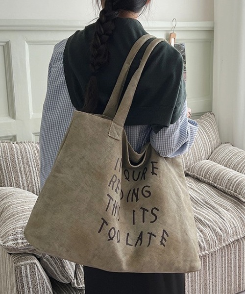 Vipoa(ヴィポア)の「Logo print tote bag(トートバッグ・レディース・グレー/カモフラージュ・FREE)」の12枚目の写真