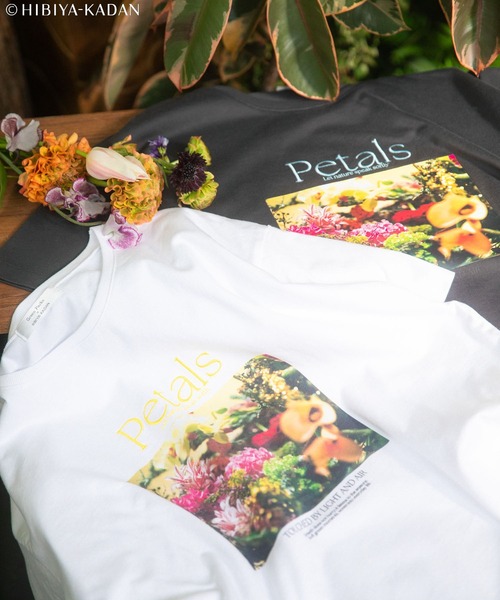 Green Parks(グリーンパークス)の「日比谷花壇コラボカラーTEE(Tシャツ/カットソー・レディース・オフホワイト/チャコールグレー・FREE)」の5枚目の写真
