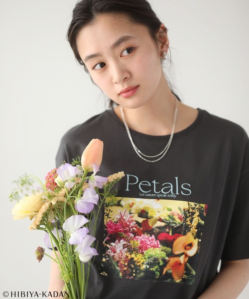 Green Parks(グリーンパークス)の「日比谷花壇コラボカラーTEE(Tシャツ/カットソー・レディース・オフホワイト/チャコールグレー・FREE)」の15枚目の写真