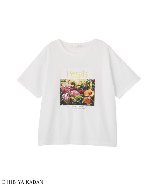 Green Parks(グリーンパークス)の「日比谷花壇コラボカラーTEE(Tシャツ/カットソー・レディース・オフホワイト/チャコールグレー・FREE)」の3枚目の写真