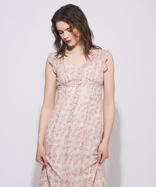 DEICY(デイシー)の「ヴィンテージローズシフォンワンピース(ワンピース・レディース・レッド/ピンク・1/0)」の11枚目の写真