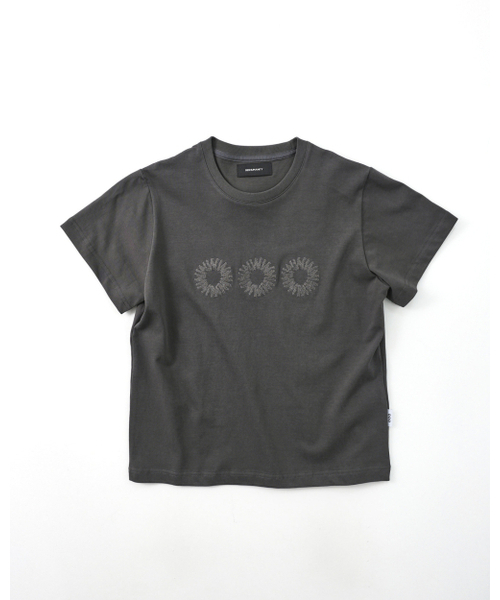 999HUMANITY(999ヒューマニティ)の「EVDロゴハーフTシャツ(チャコール)(Tシャツ/カットソー・レディース・その他・1(S)/2(M)/3(L)/OS/0(XS)/4(XL))」の6枚目の写真