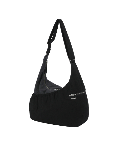 Miseki SEOUL(ミセキソウル)の「Ribbed layered cross bag BLACK(メッセンジャーバッグ・レディース・その他・OS)」の2枚目の写真