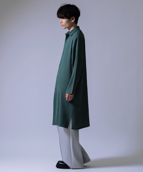 Crownor(クラウノアー)の「ロング丈 ルーズ シャツ(シャツ/ブラウス・メンズ・ブルーグレー/ベージュ/チャコール・LARGE/MEDIUM/SMALL)」の10枚目の写真
