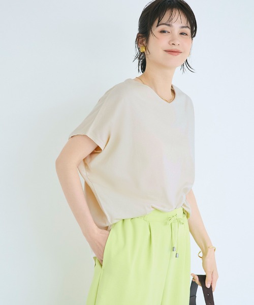 coca(coca)(コカ)の「COTTON from the U.S. ドルマンVネックTシャツ(Tシャツ/カットソー・レディース・ブルー/ブラック/アイボリー・L/M/S)」の18枚目の写真