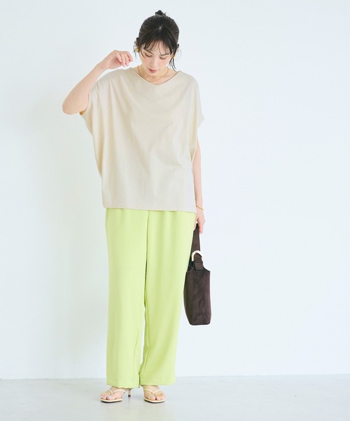 coca(coca)(コカ)の「COTTON from the U.S. ドルマンVネックTシャツ(Tシャツ/カットソー・レディース・ブルー/ブラック/アイボリー・L/M/S)」の19枚目の写真