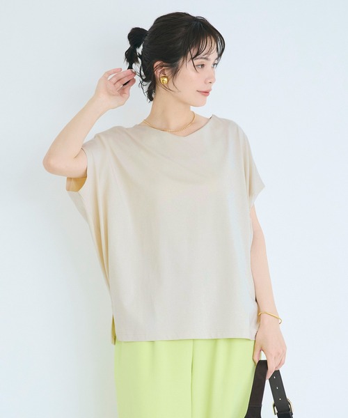 coca(coca)(コカ)の「COTTON from the U.S. ドルマンVネックTシャツ(Tシャツ/カットソー・レディース・ブルー/ブラック/アイボリー・L/M/S)」の21枚目の写真