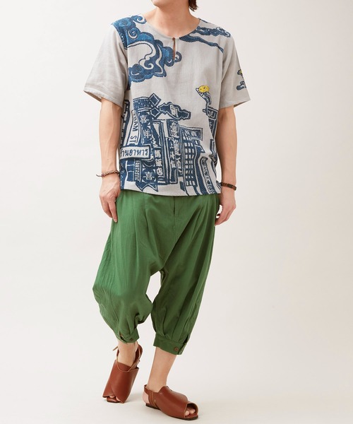 チャイハネ(チャイハネ)の「【チャイハネ】Amina×洋輔 マチナミMEN'Sトップス(その他トップス・メンズ・グレー/マスタード・FREE)」の4枚目の写真