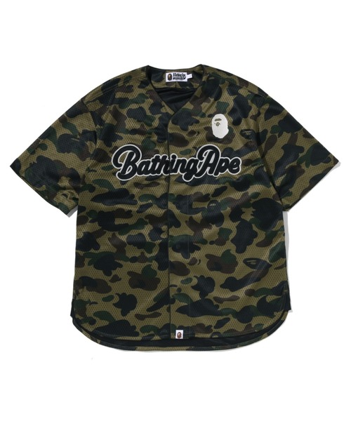 A BATHING APE(アベイシングエイプ)の「1ST CAMO BASEBALL SHIRT(シャツ/ブラウス・メンズ・グリーン/イエロー・SMALL/MEDIUM/X-LARGE/LARGE/XX-LARGE)」の2枚目の写真