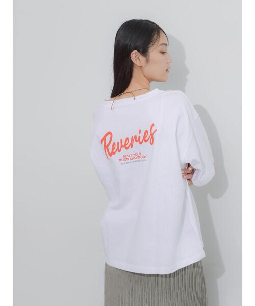 Te chichi(テチチ)の「胸刺繍&バックプリントBIGTシャツ(Tシャツ/カットソー・レディース・オフホワイト/ブラウン/グレー/チャコールグレー・F)」の9枚目の写真