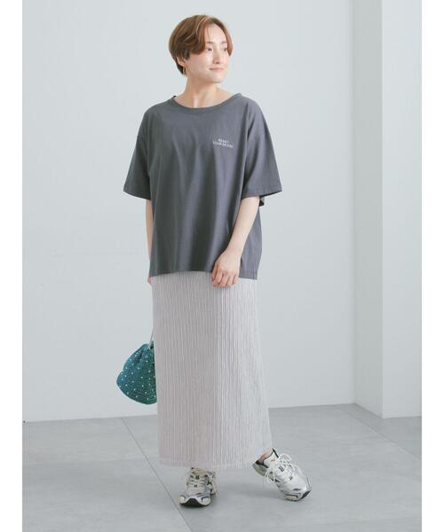 Te chichi(テチチ)の「胸刺繍&バックプリントBIGTシャツ(Tシャツ/カットソー・レディース・オフホワイト/ブラウン/グレー/チャコールグレー・F)」の22枚目の写真