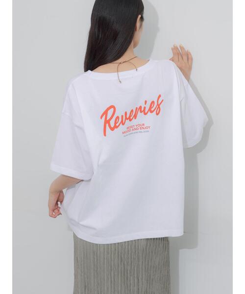 Te chichi(テチチ)の「胸刺繍&バックプリントBIGTシャツ(Tシャツ/カットソー・レディース・オフホワイト/ブラウン/グレー/チャコールグレー・F)」の2枚目の写真